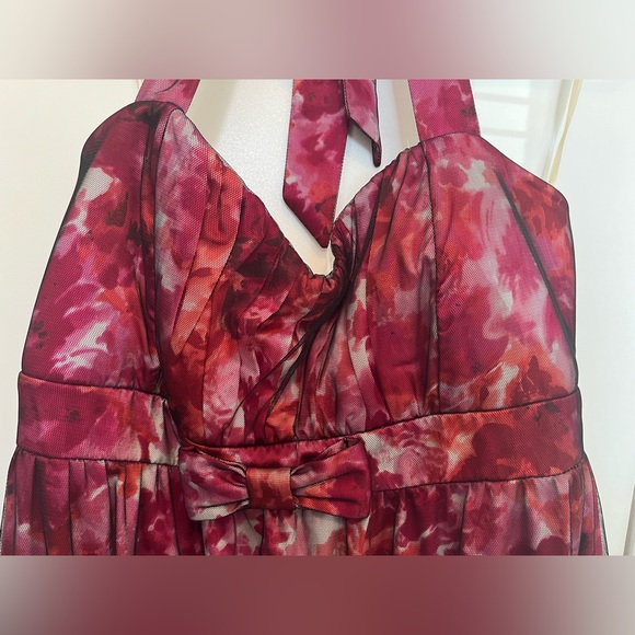 Torrid floral mesh dress with bubble hem - Picture 7 of 7